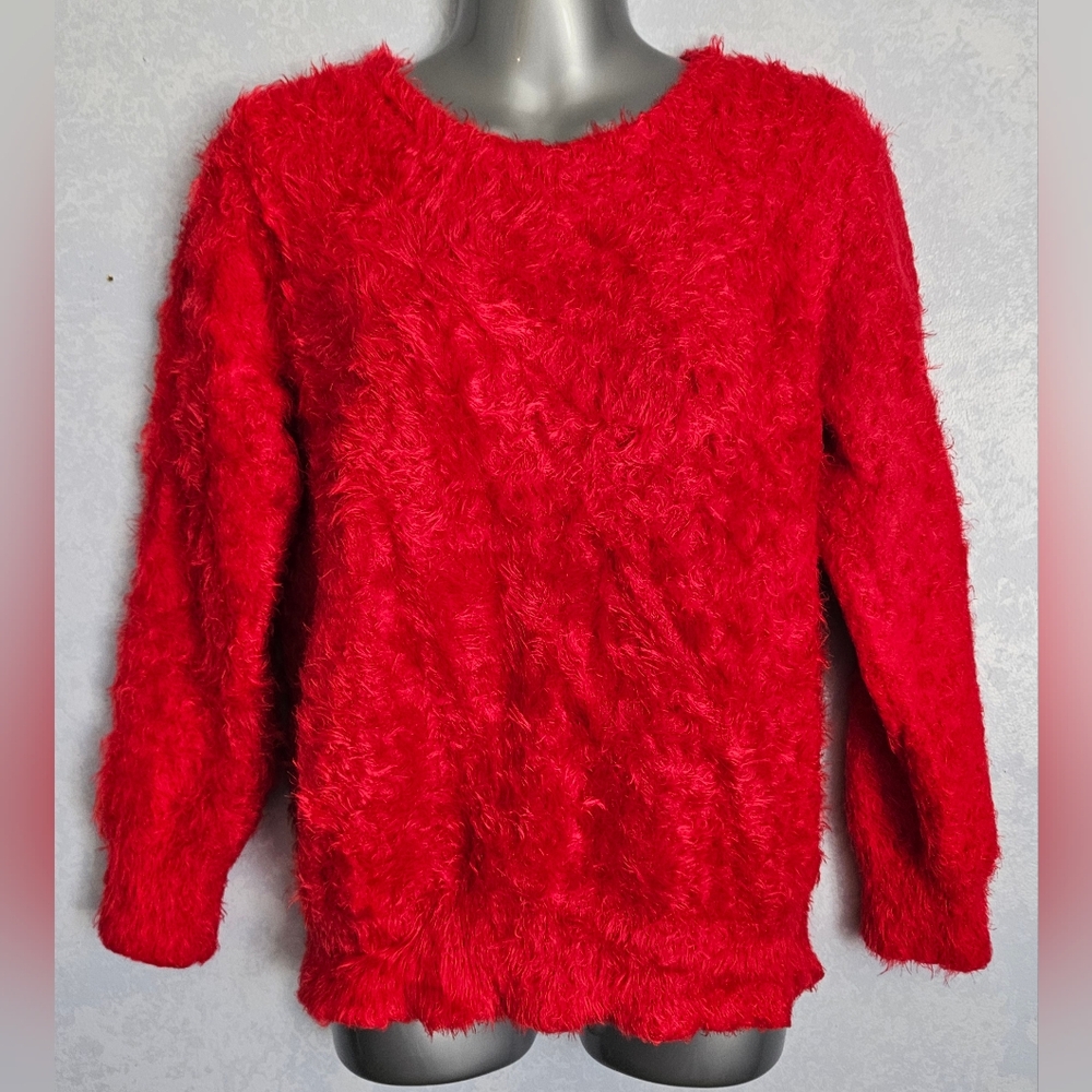 LAUREN MICHELLE Womens Furry Sweater L/XL